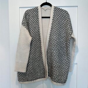 Open cardigan sweater